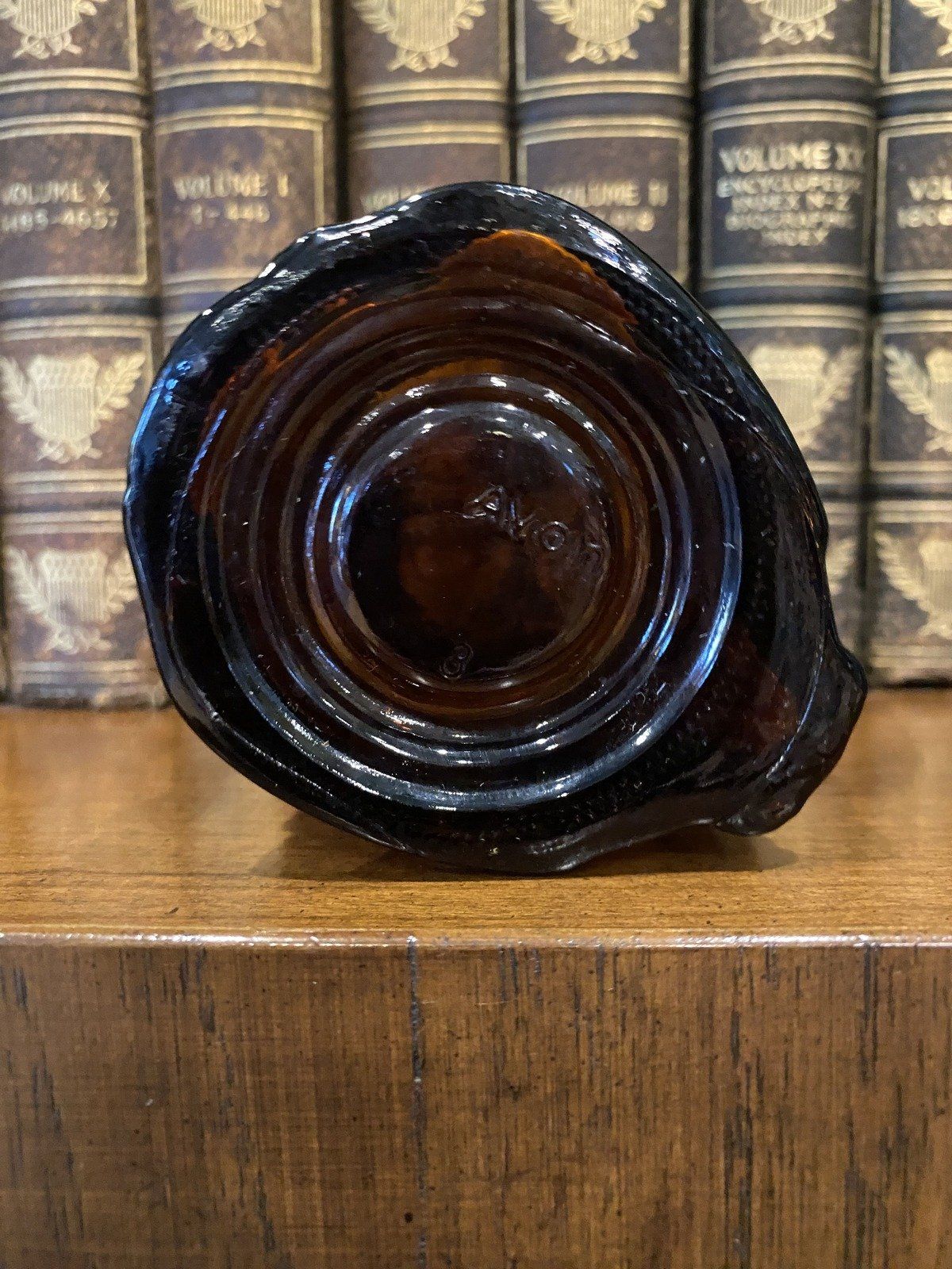 Vintage Avon Apothecary Glass Thomas Jefferson Presidential Glass Vase/Desk Jar 6