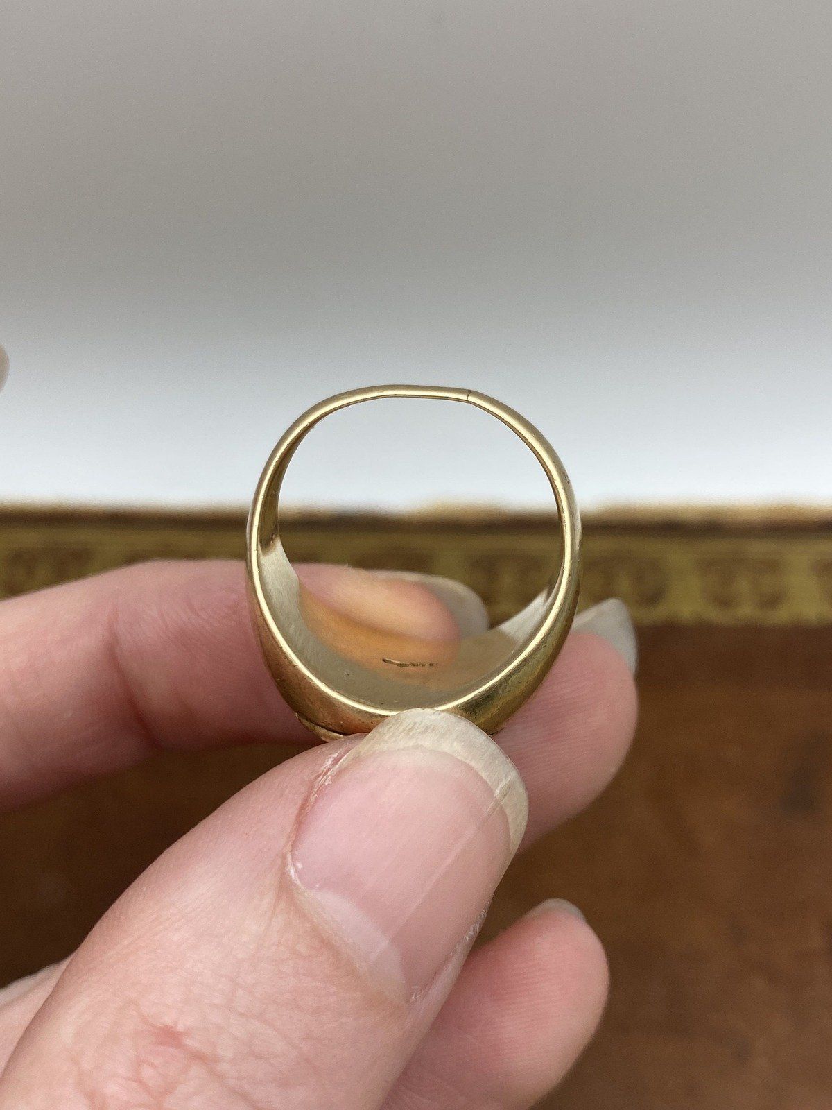 Antique 14k Gold Le Tourneau 25 Years of Service Weighty Signet Class Ring w Ruby + Diamond Accents 11