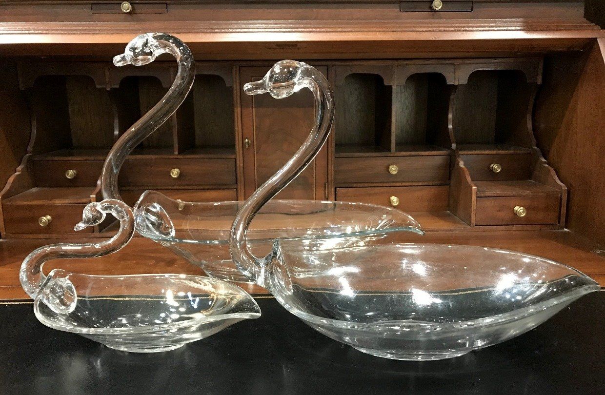 Set of 3 Crystal Swans 2
