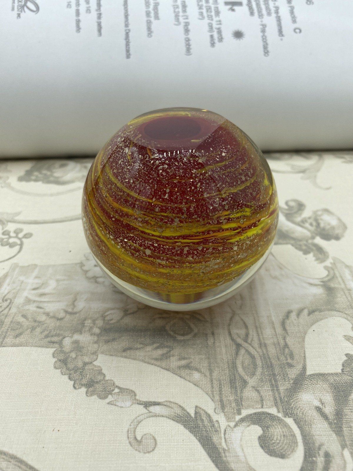 Multi Color Glass Paper Weight #789 3