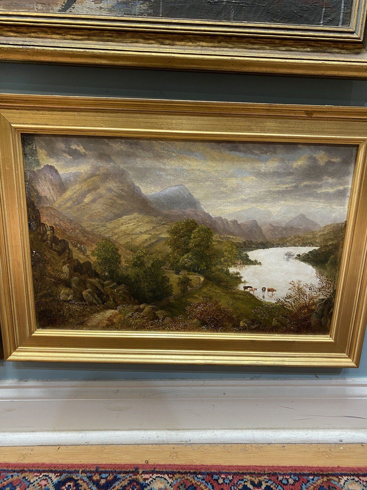 19th Century Mountain Pastoral Landscape Painting  #200