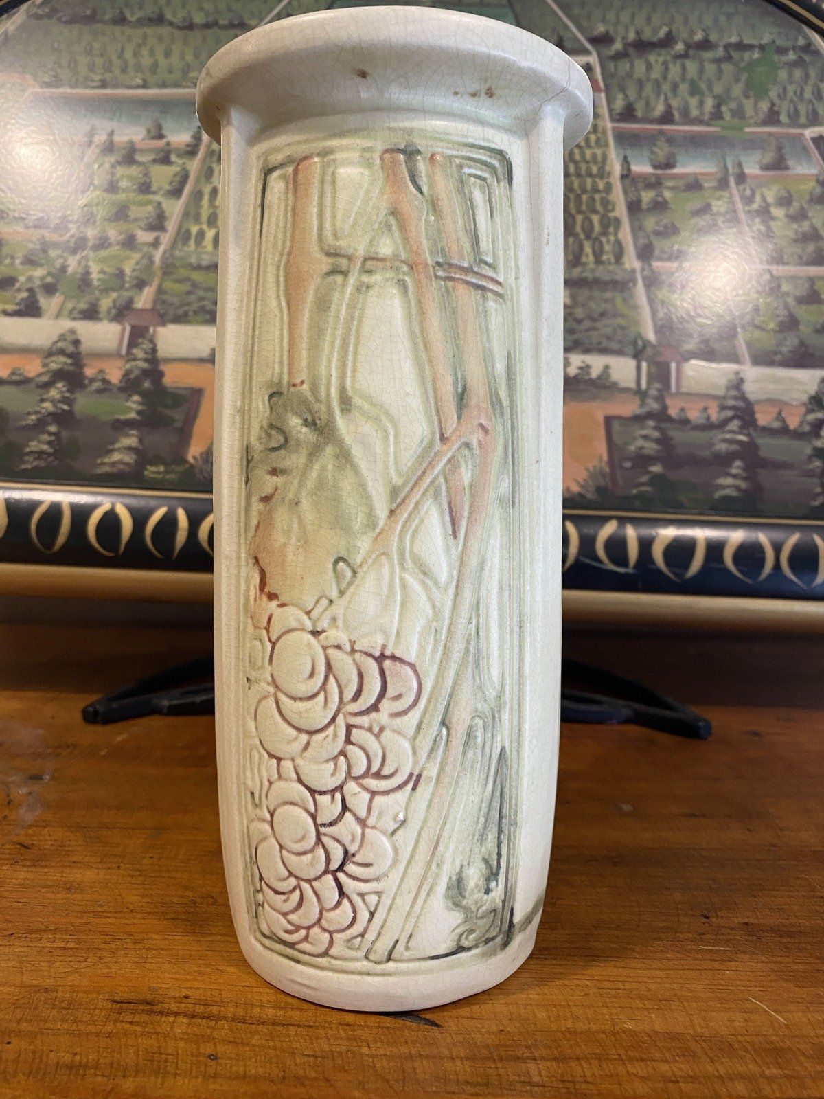 Antique Art Nouveau Soft Pastel Weller Flower Vase 3