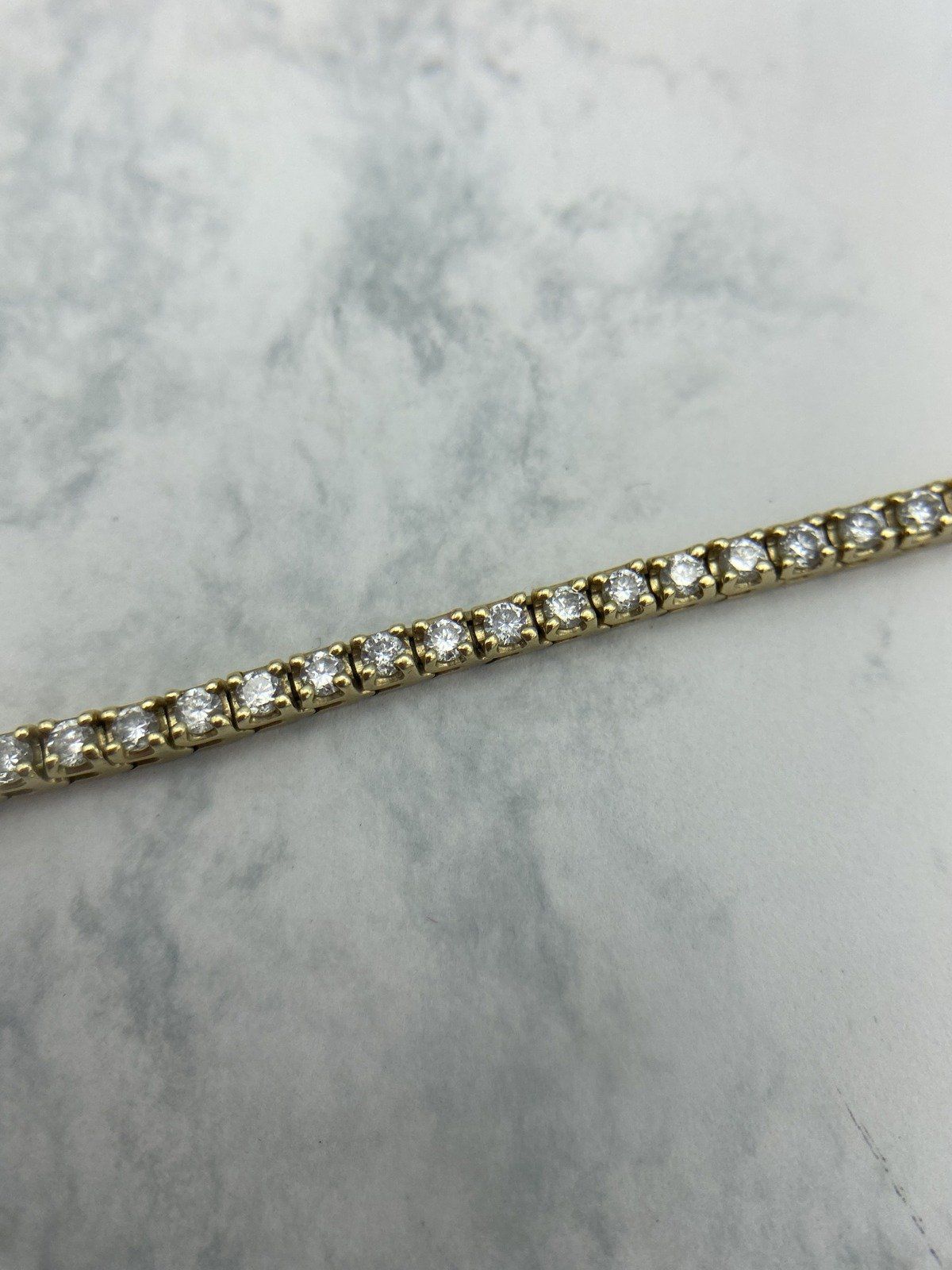 14k Gold 5ctw Round Cut Pave Diamond Ladies Tennis Bracelet 7L 9