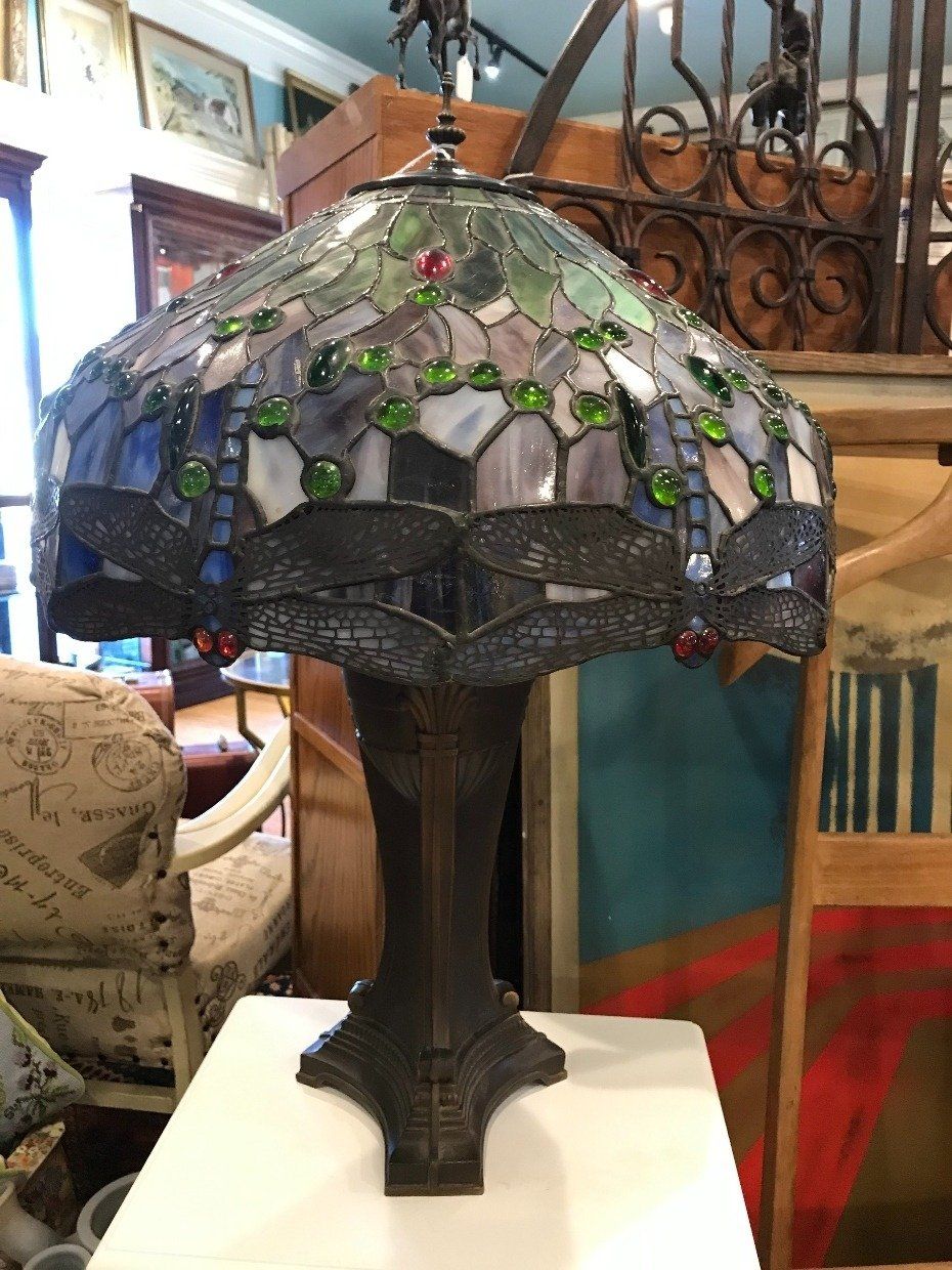 Tiffany Style Dragonfly Table Lamp