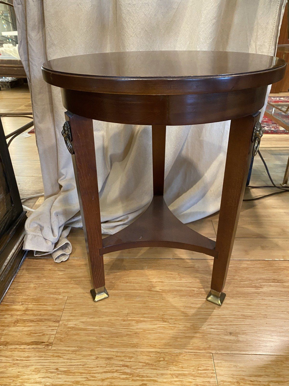 Antique Reproduction Lion Head Motif Side Table