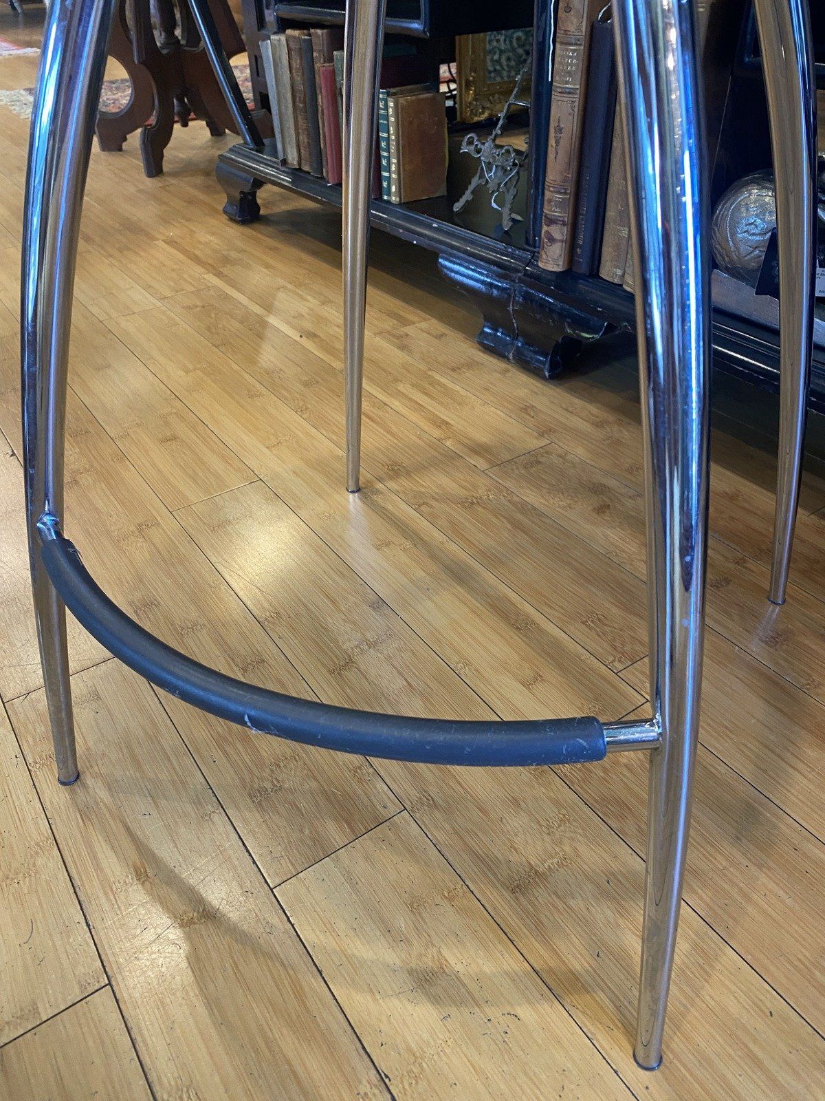 Vintage c.1999 Lyra Italia Wood + Steel Modern Bar Stool 6