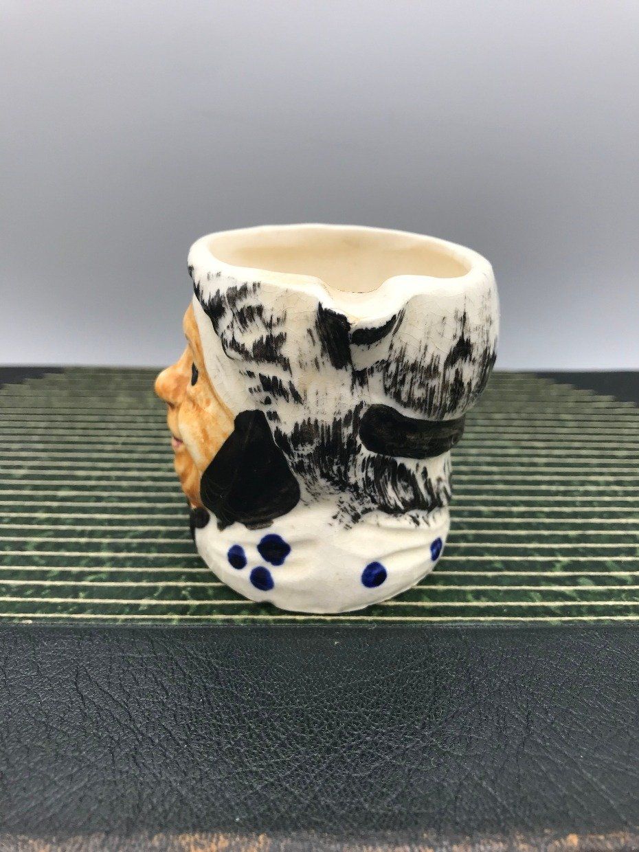 Occupied Japan Toby Porcelain Old Lady Head Ash Tray 2