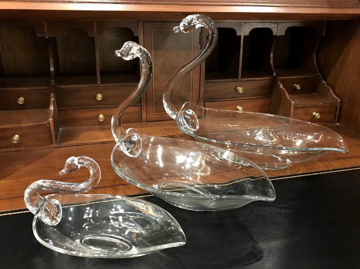 Set of 3 Crystal Swans 3