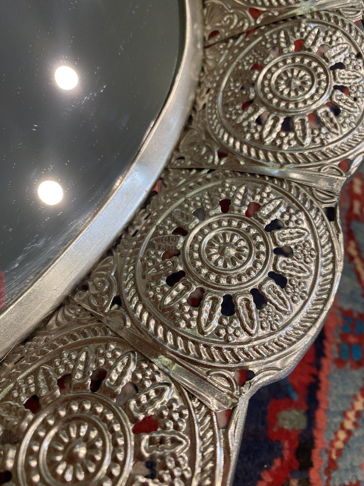 Modern VTG Style Reticulated Mirror Tray #2946 3