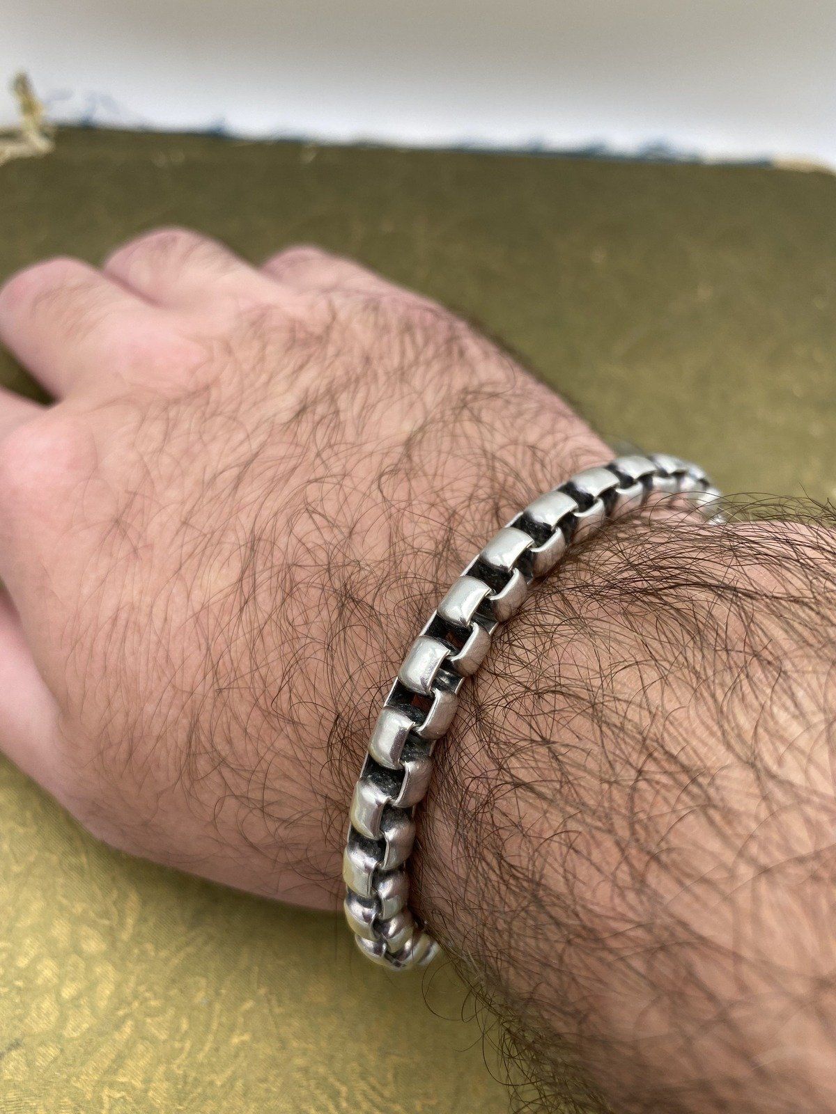 Jai Sterling Silver 8L HEAVY Men's Rolo Chain Bracelet w Nice Clasp #2470 6