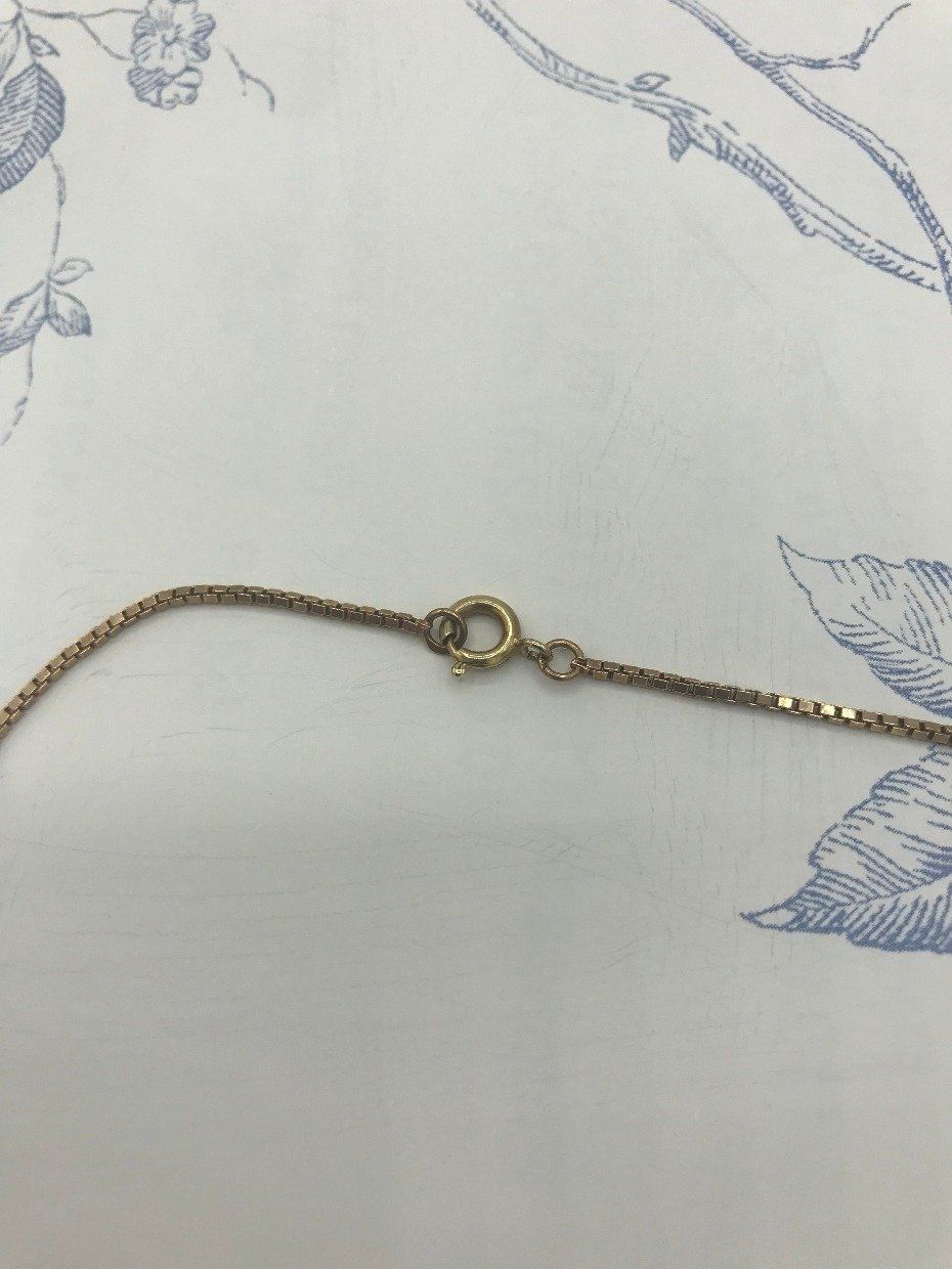 14k Gold 22 Weighty Box Chain Link Necklace 5