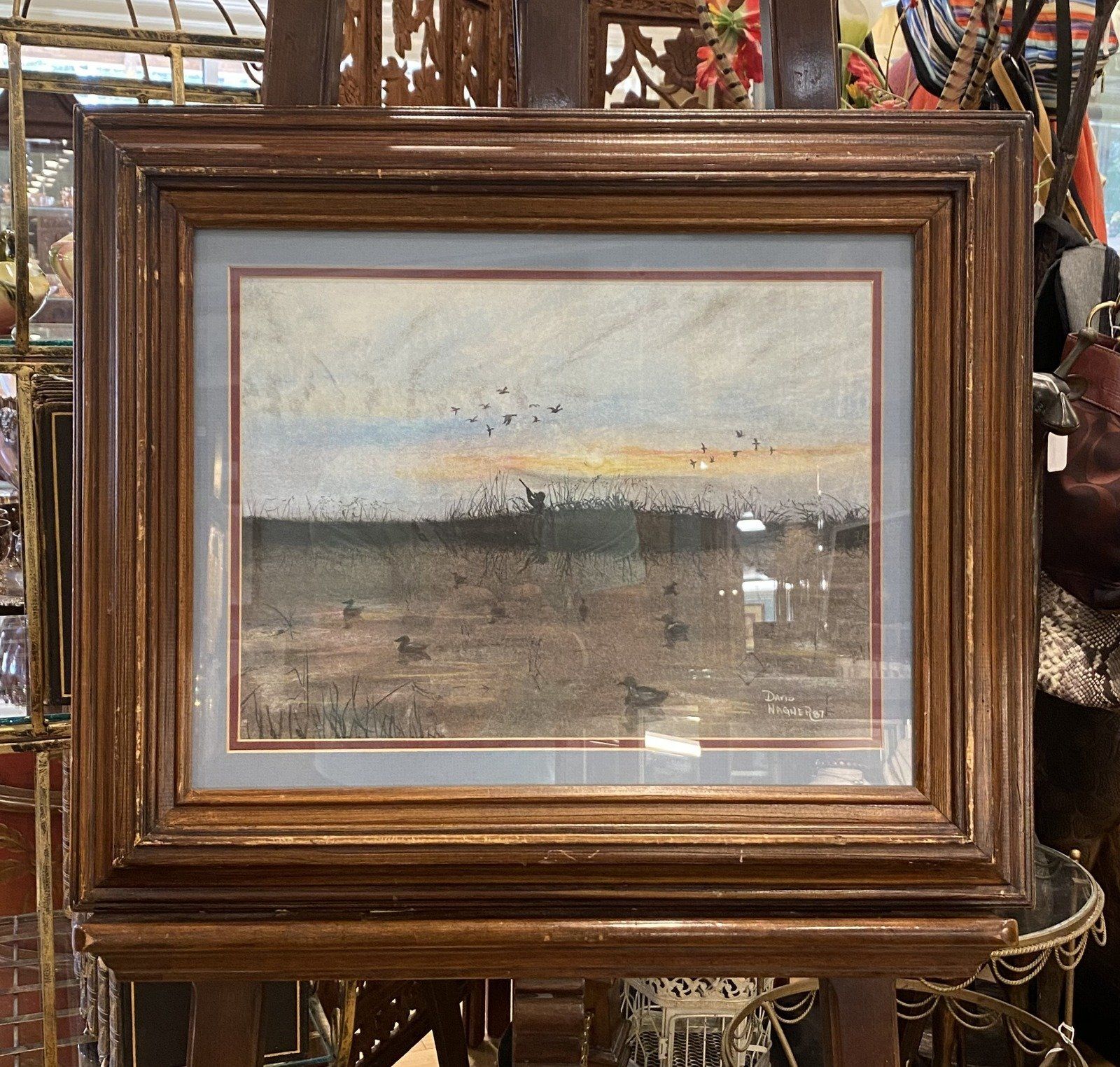 David Wagner Early Morning Duck Hunt Pastel