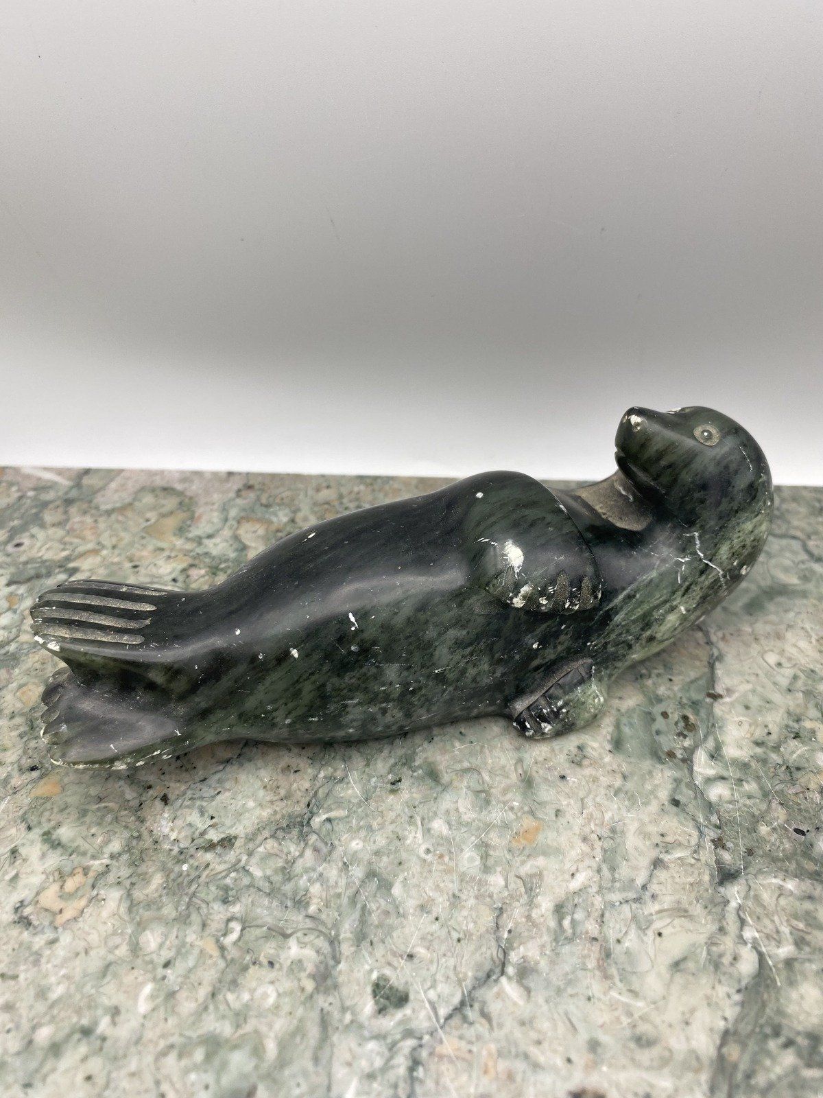 Signed Canadian Hand Carved Nephrite Jade Animal Sculptures #1131 5