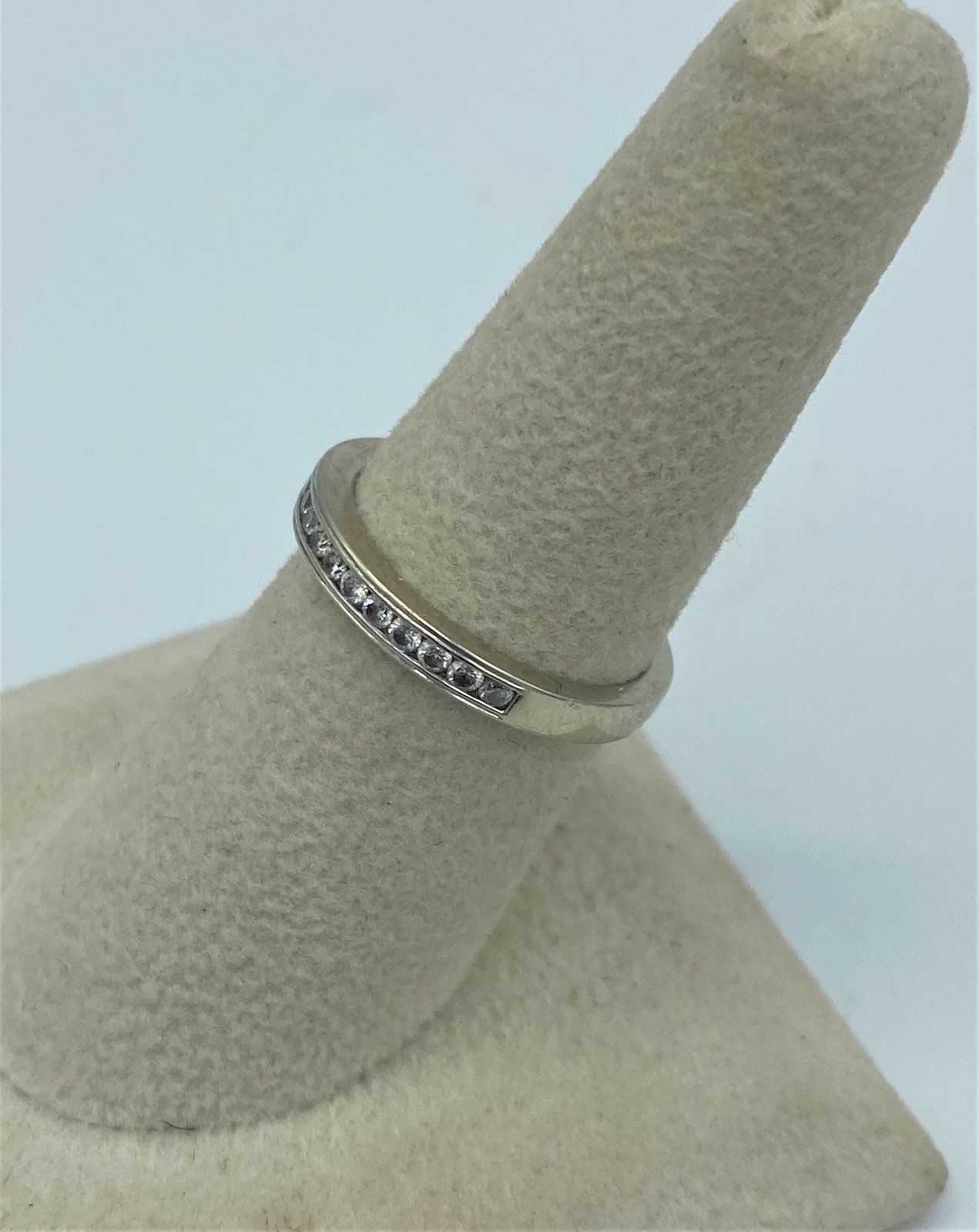 14k White Gold Channel Set Diamond Band 3