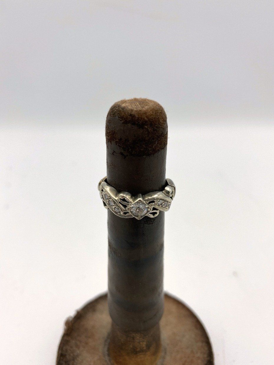 14k Diamond Hinged Ring Sz. 6 3/4CTW 3