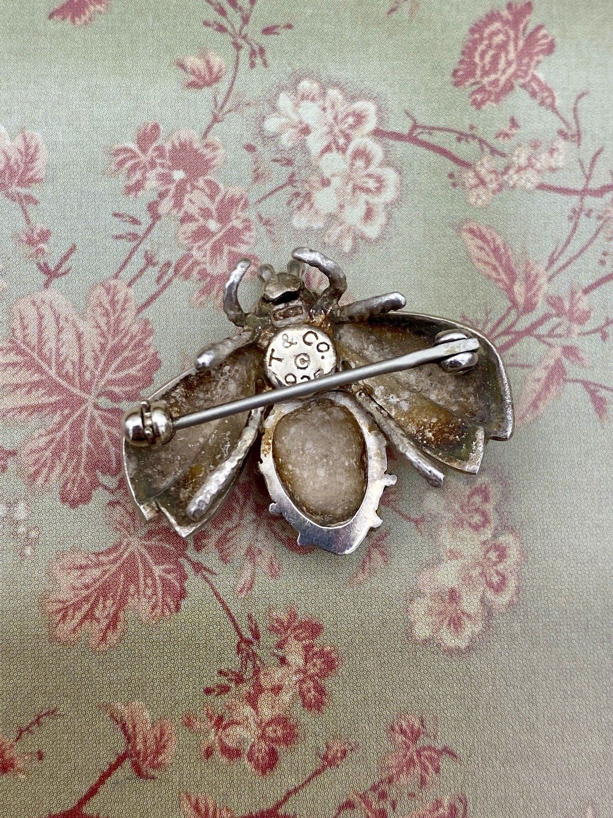 Vintage Tiffany & Co. Sterling Silver + 18k Grommet Bubble Bee Pin 4