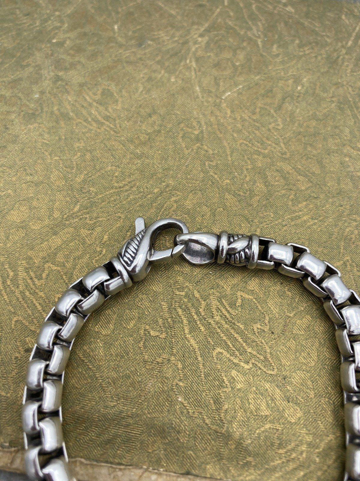 Jai Sterling Silver 8L HEAVY Men's Rolo Chain Bracelet w Nice Clasp #2470 4