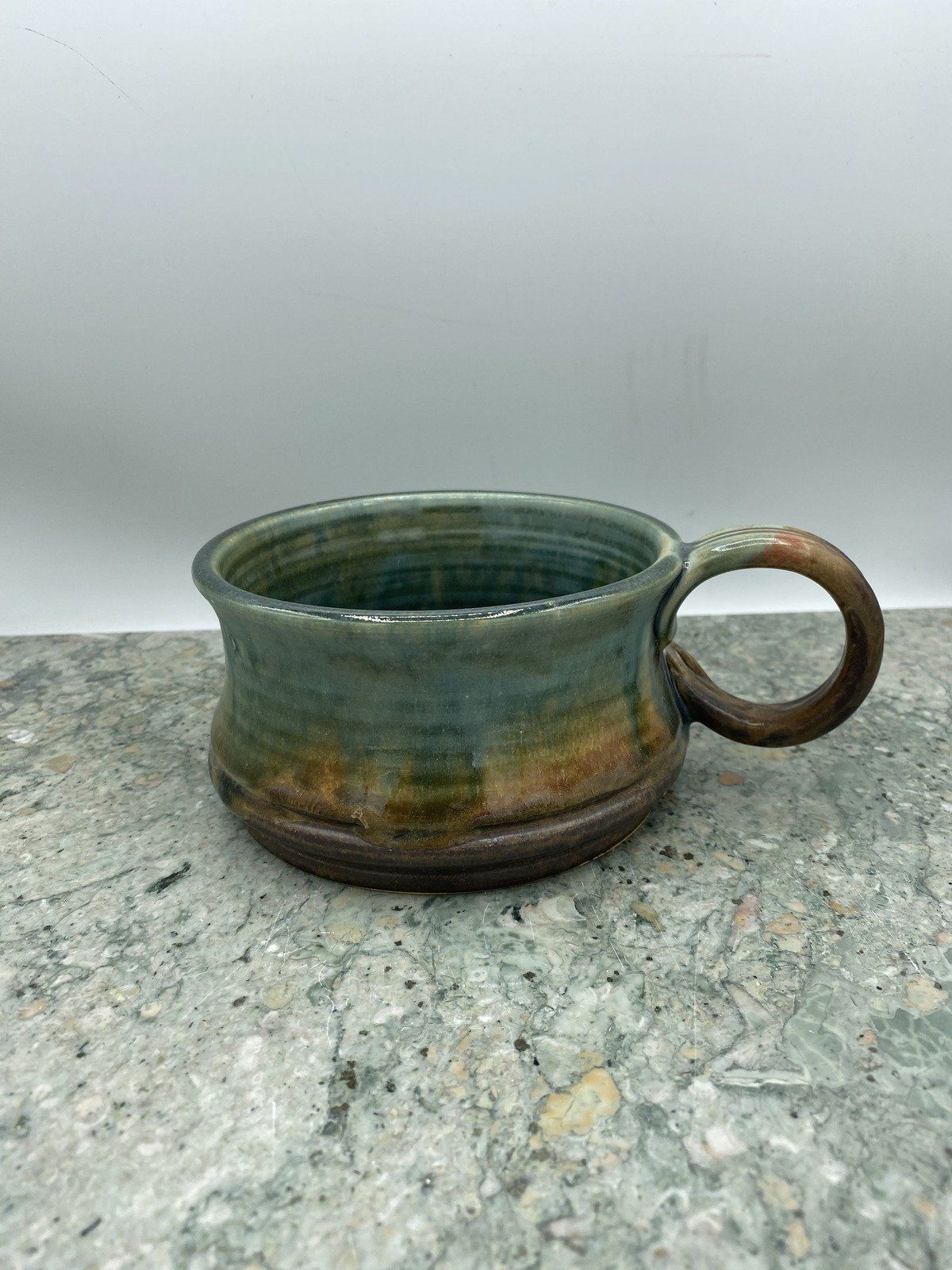 Signed Glazed Pottery Chili Bowl Mug 540