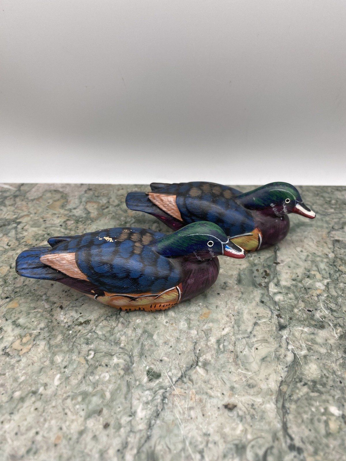 Chinese Ceramic Hand Painted Mallard Figurines #1046
