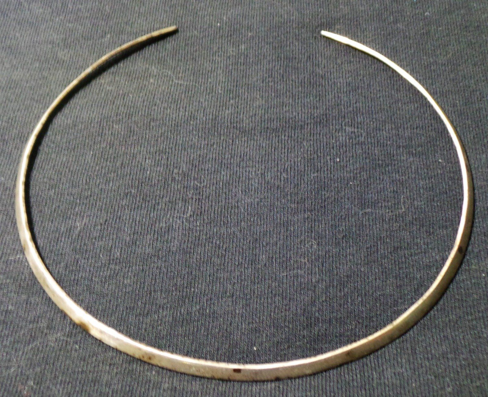 Sterling Silver Cuff Necklace Signed TC-32