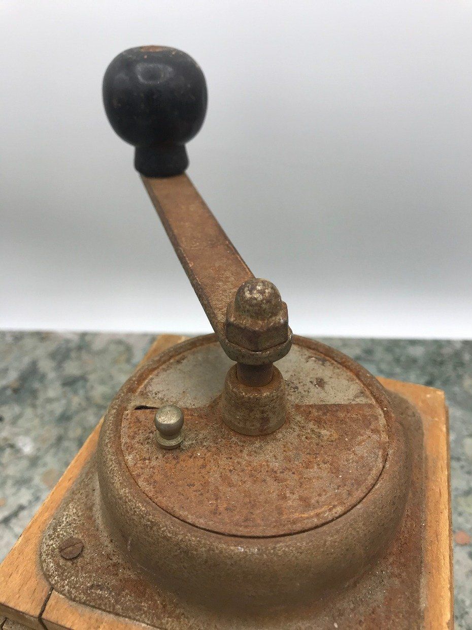 Antique Mini Wooden Coffee Grinder 4