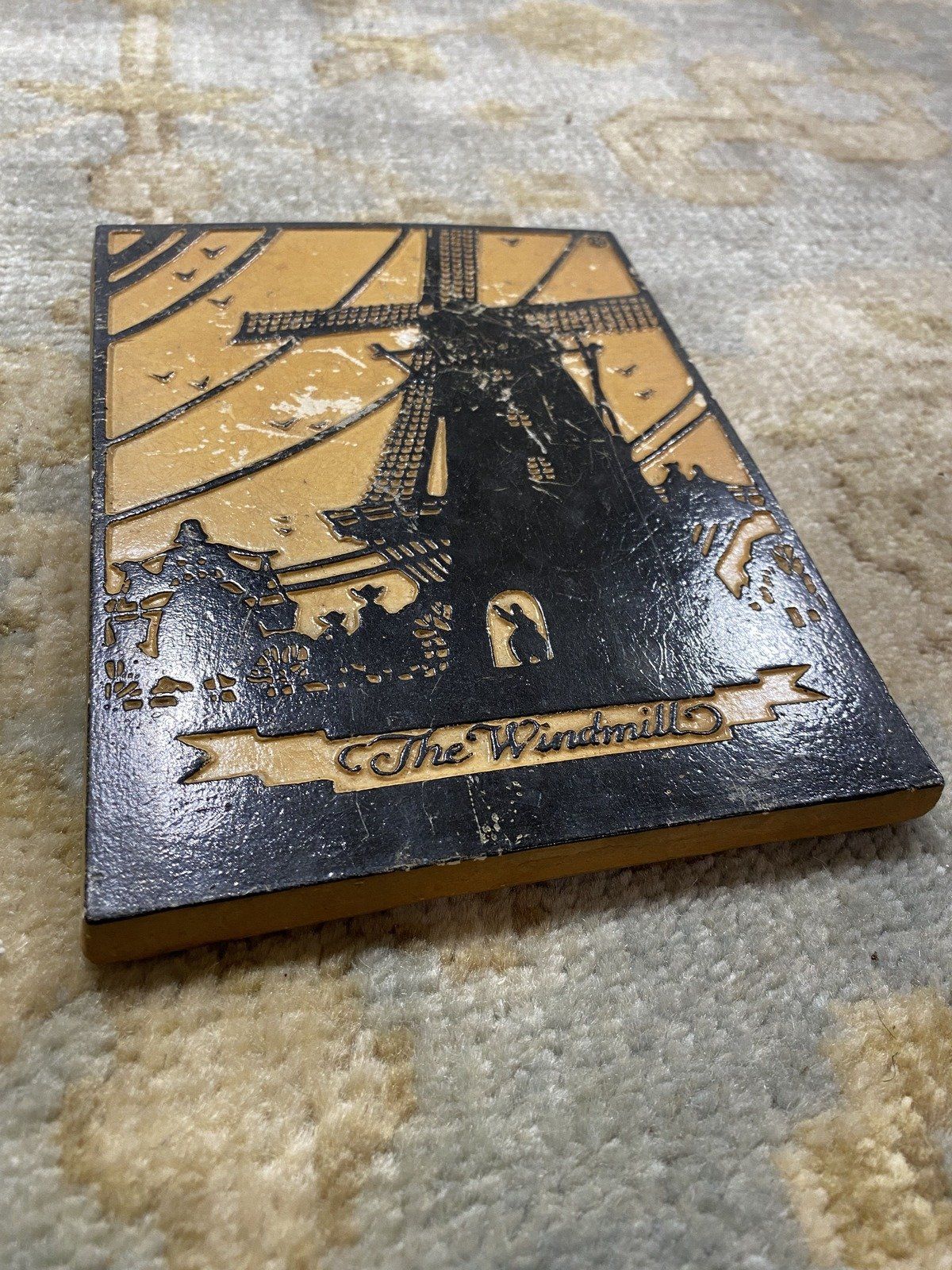 Vintage c.1930s/40s Mas. Art Co. Windmill Plaster Ceramic Wall Mount 7