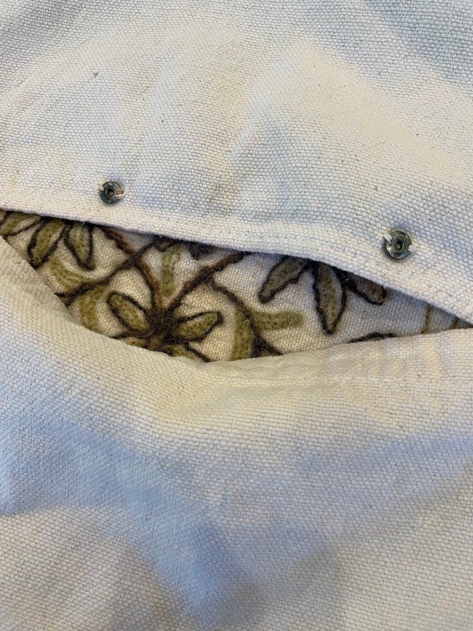 15x15 Vintage Cotton + Cashmire Embroidered Hand Loomed Pillow Cases 4