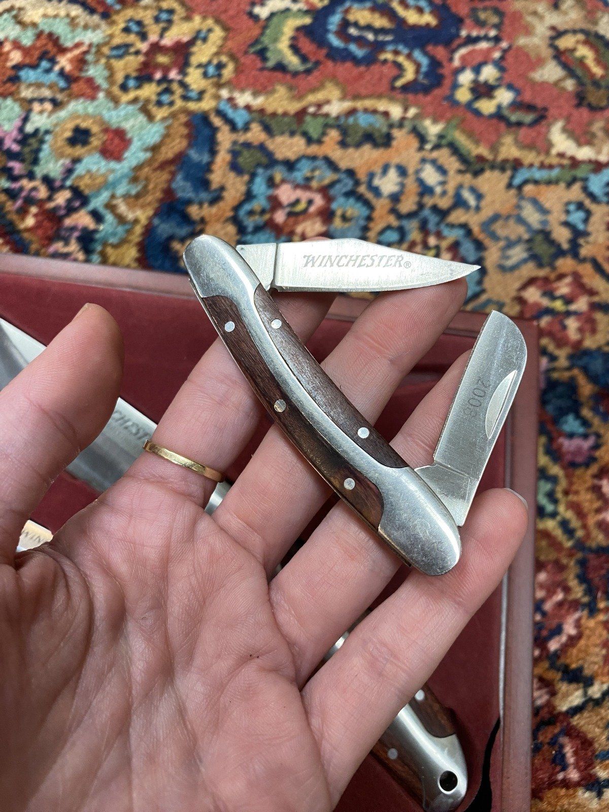 Nearly Vintage Winchester c.2008 Limited Ed. 3x Pocket Knife Box Set 5