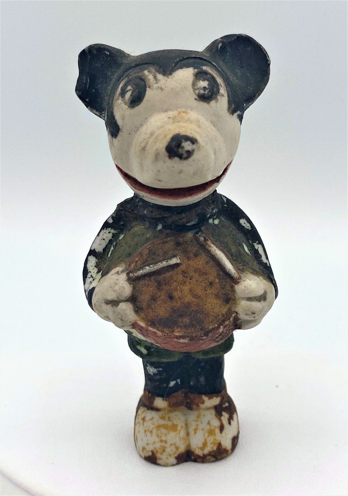 1930's Bisque Japanese Porcelain Mickey Mouse Figurines 3
