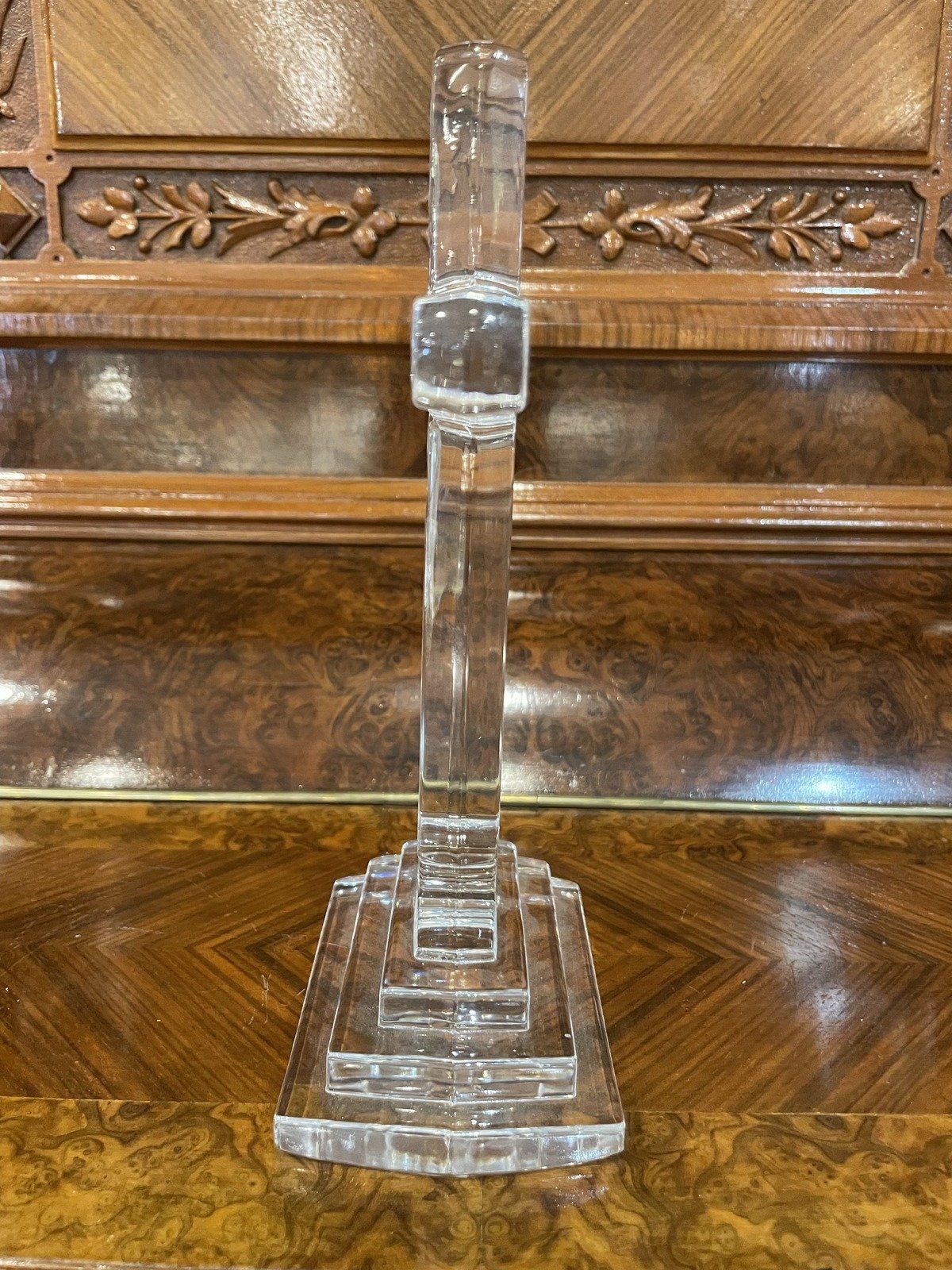 Lead Crystal Molded Table Top Cross Honorary 3