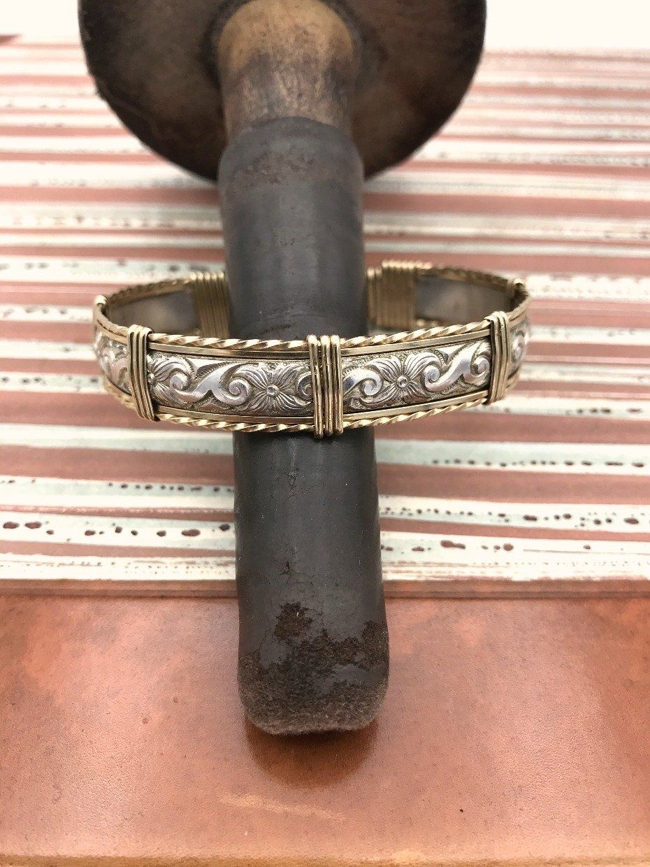 Ronaldo Angelina Sterling Chased Bracelet 4
