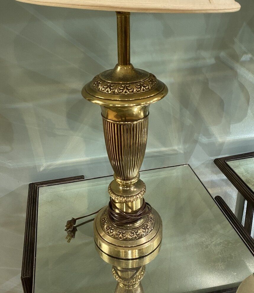 Pair of Stiffel Heavy Brass Table Lamps