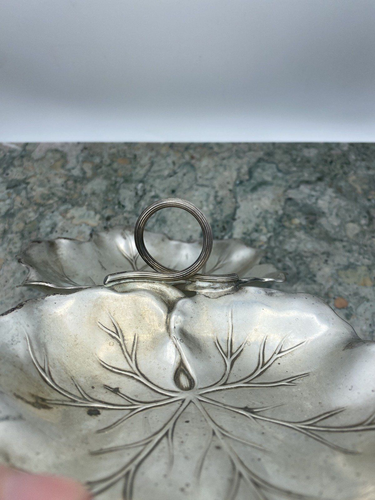 Reed and Barton Sterling Silver Double Cabbage Leaf Leaf Server No.X102A  #223 4