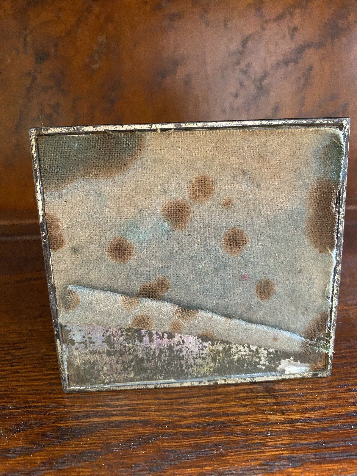 Antique c.1910/20s Silver Plated Functional Cigarette Dispenser w Hunter's Motif + Fauna Etching 3