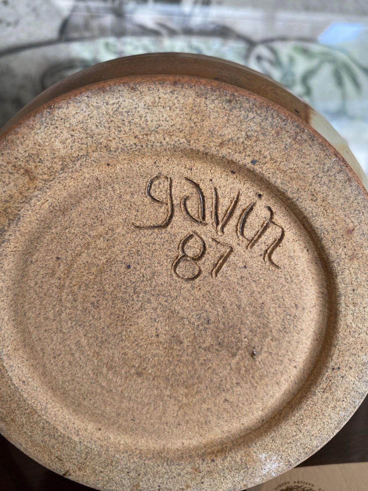 Vintage c.1987 MS Artist Pat Gavin Pottery Stoneware Tea Pot + Lid 6