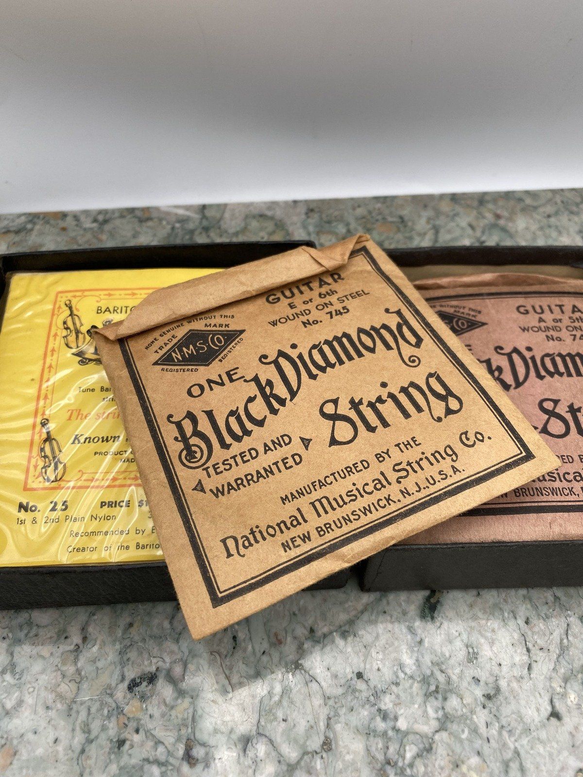 Vintage Black Diamond Guitar Strings Nat. Musical String Co. USA 2