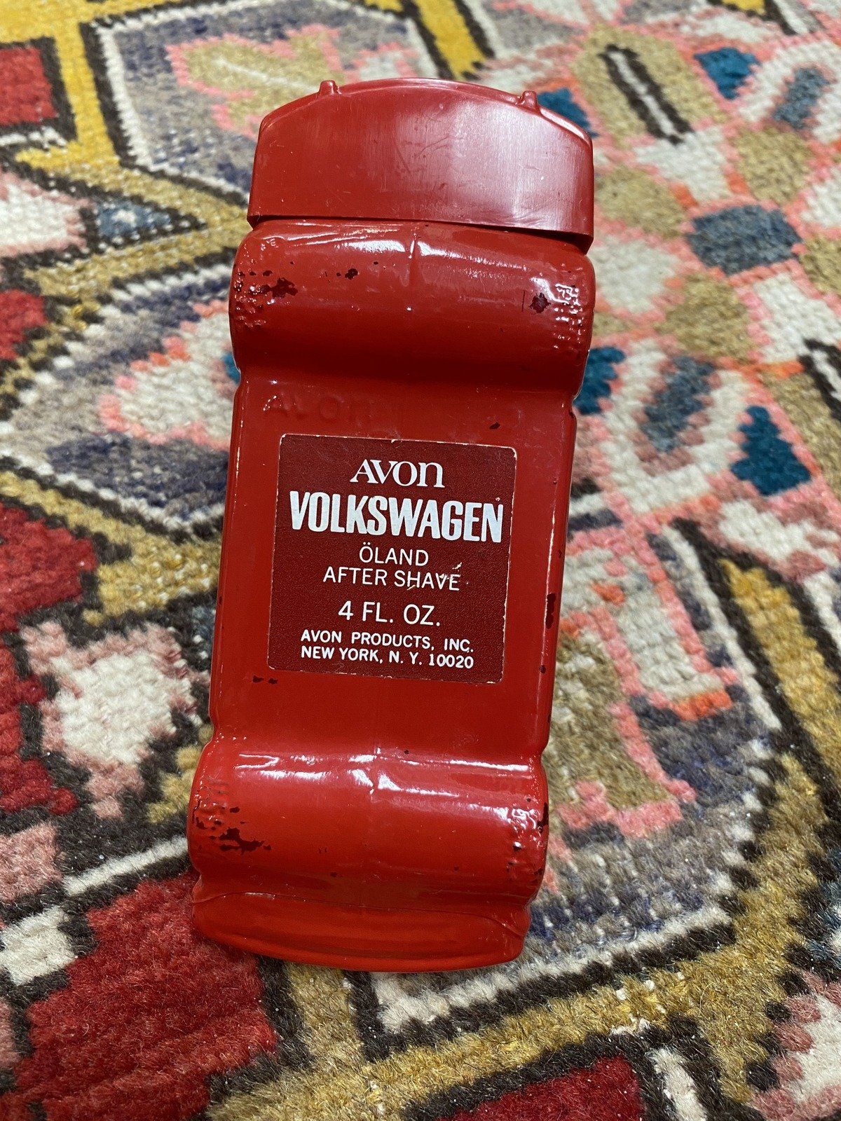 Vintage Red Volkswagon Avon Beetle Bug Collectible Bottle 5
