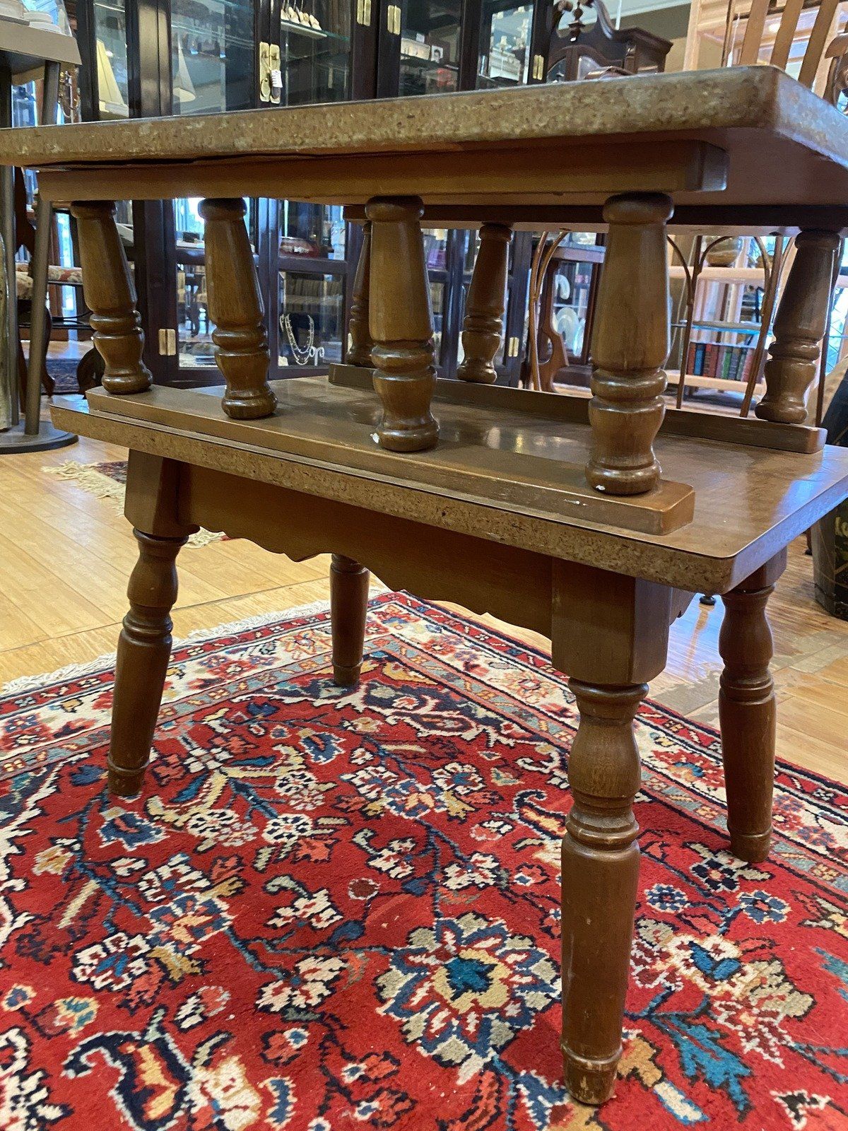 Vintage Spindle Tiered Side Table 3