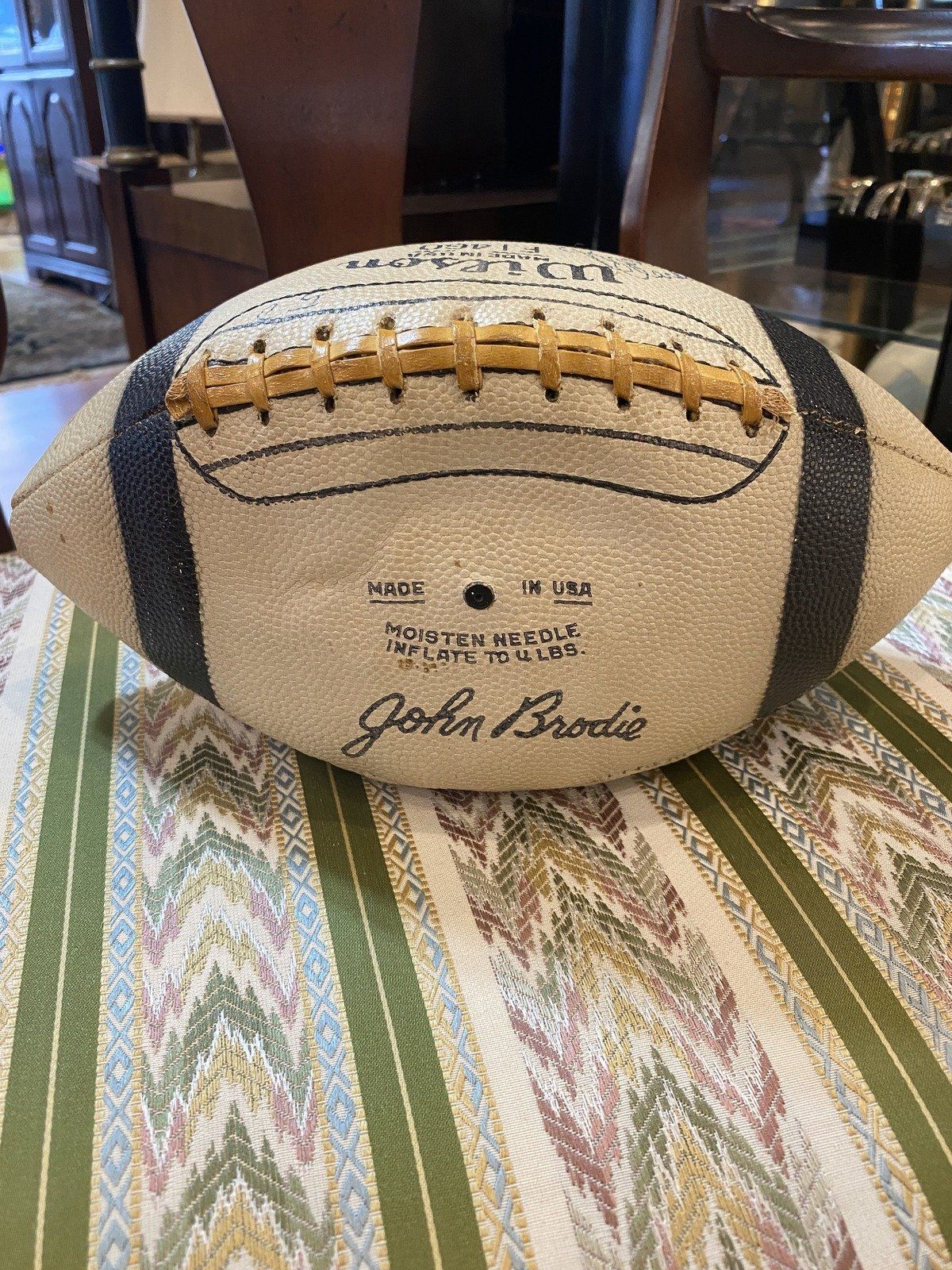 c.1966 Cleveland Browns Team Signed Football 30x Signatures 2