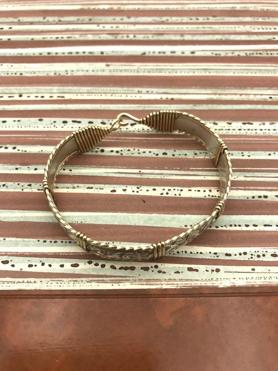 Ronaldo Angelina Sterling Chased Bracelet 2