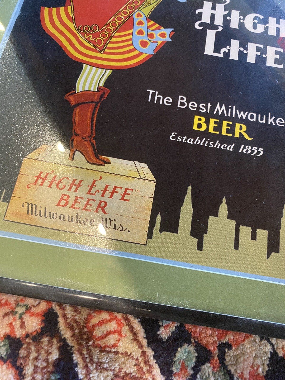 Vintage Reproduction Miller Life Beer Girl Framed Ad Poster 5