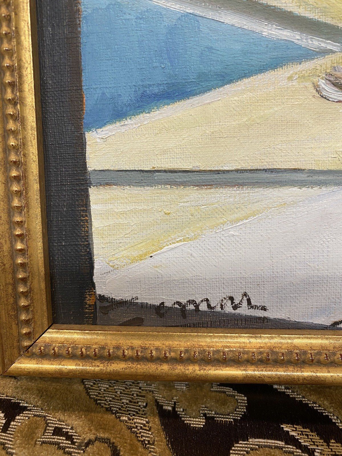 Signed Original Painting of Patio Side Villa 15x12.5 #447 5