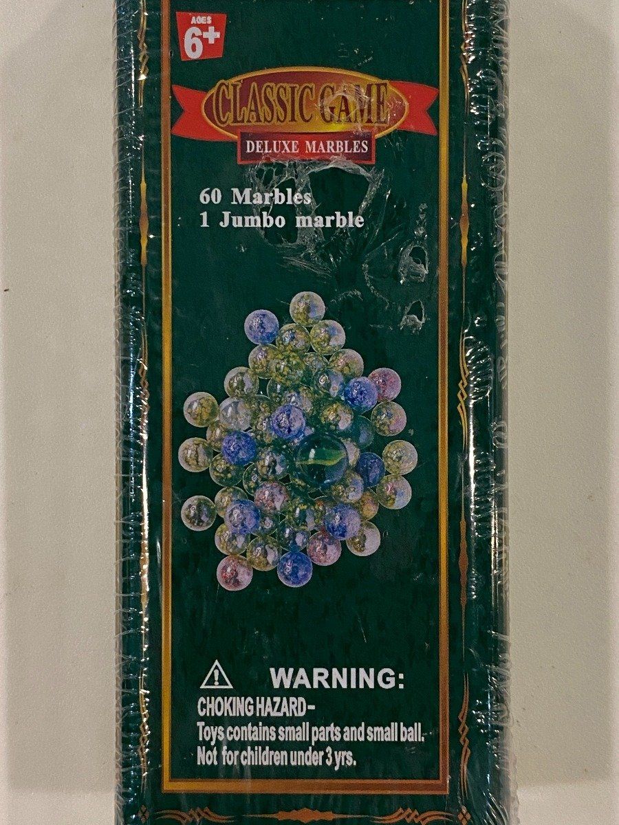Deluxe 60 Marbles + 1 Jumbo Marble In Tin Box 2