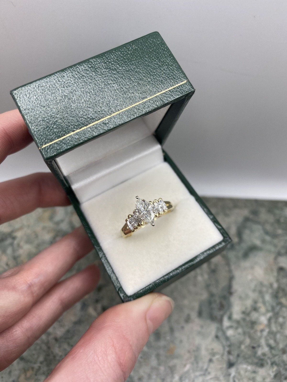 14k Gold 1.77ctw Tiffany Set Marquise Diamond Engagement Ring w GIA + APP 2