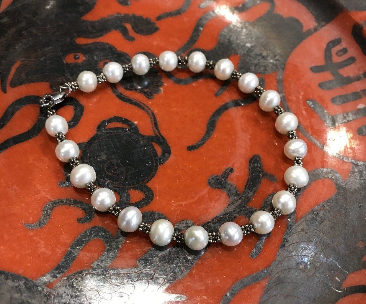 Sterling Silver Cultured Pearl Bracelet 2