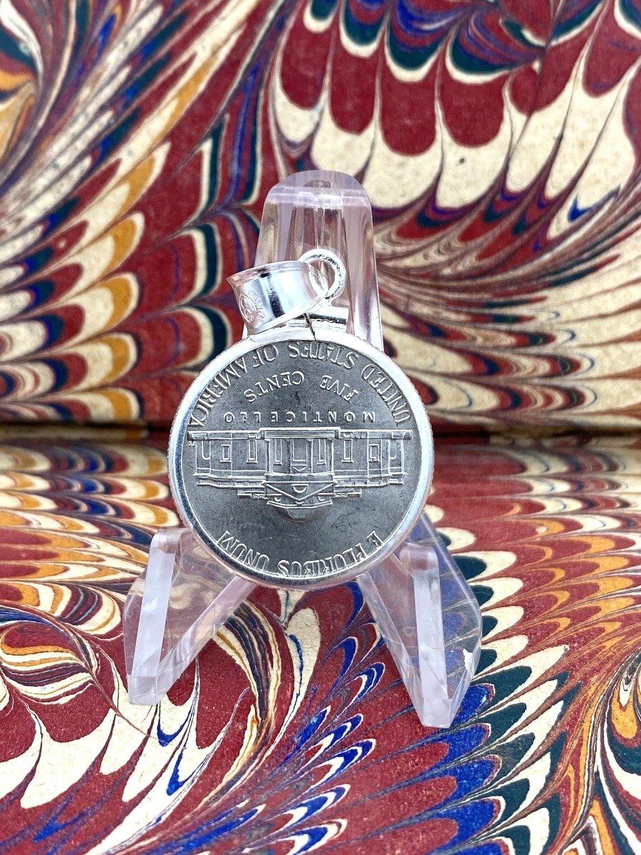 2019 D Jefferson Nickel in Sterling Bezel 2