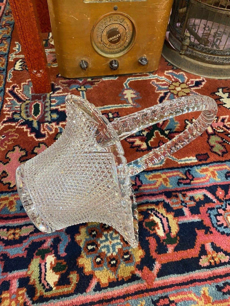 Cut Glass Basket 4