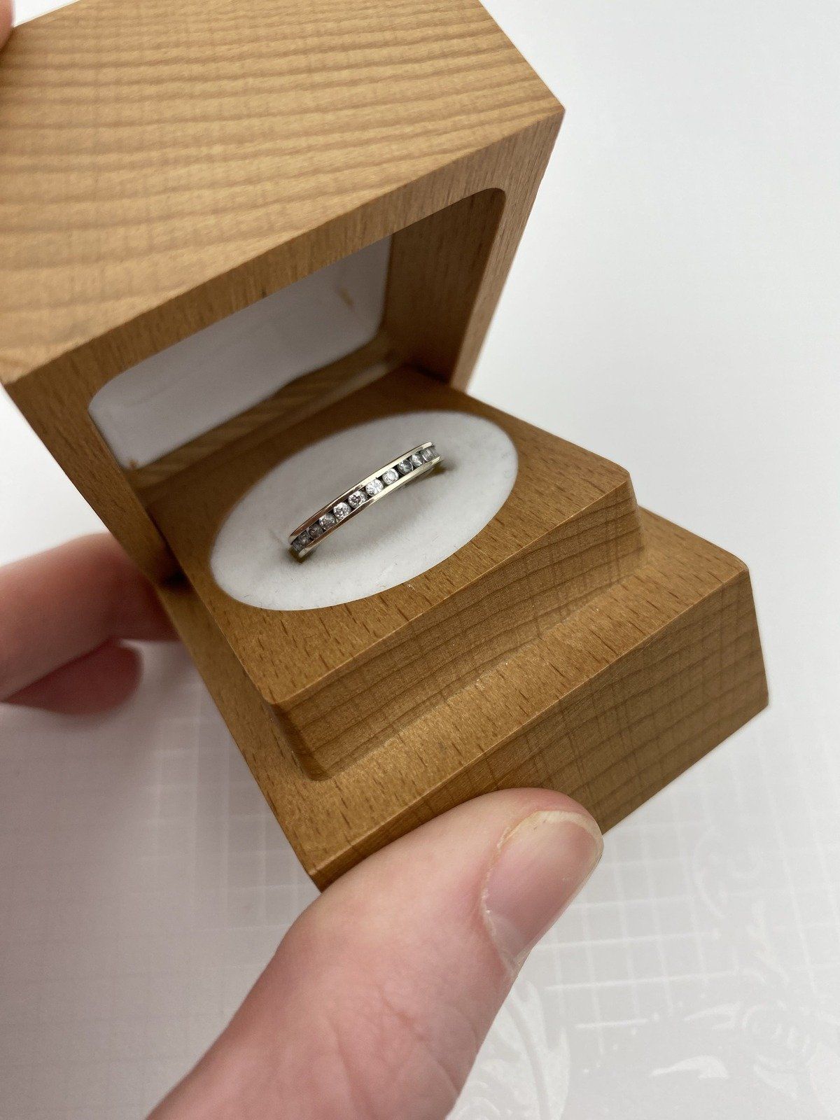 Vintage 10k White Gold 1ctw Round Diamond Channel Set Eternity Bridal Ring Band 6