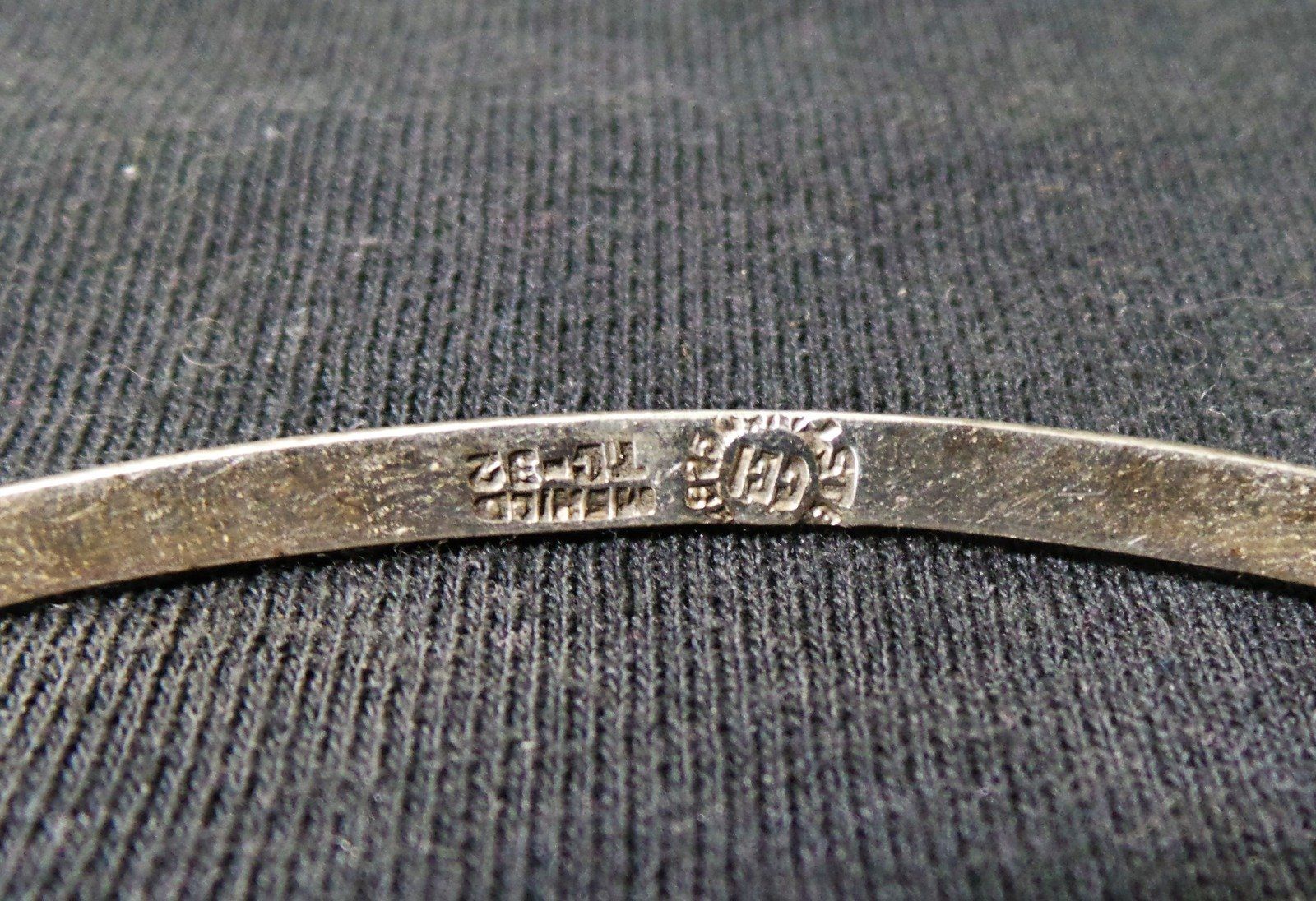 Sterling Silver Cuff Necklace Signed TC-32 2