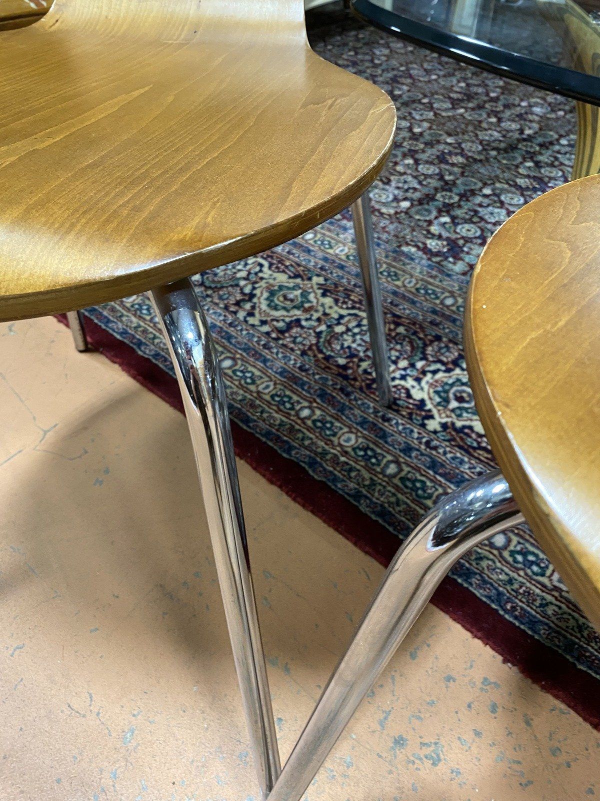 Mid Century Style Bent Plywood Farfalla Side Chairs #242 3